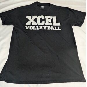 Gildan XCEL Volleyball T-Shirt Mens Medium Black Good Graphic Inspiring Quote